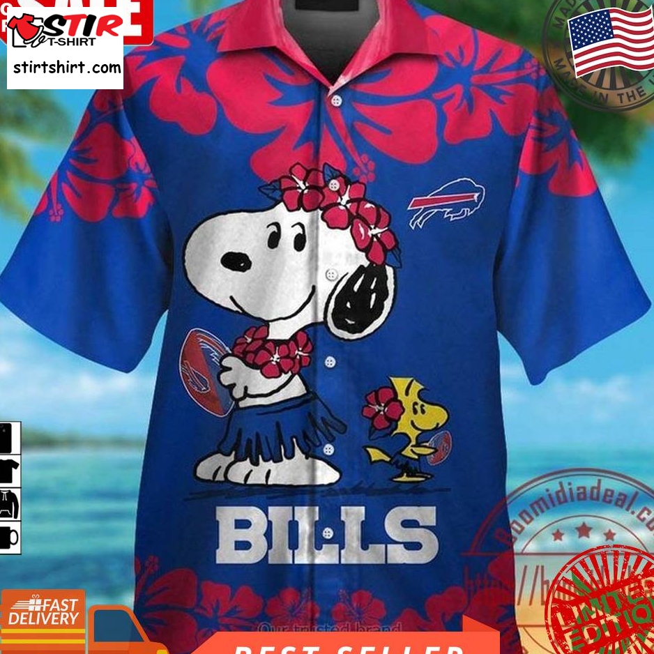 Buffalo Bills Nfl Snoopy And Woodstock Hawaiian Shirt_Short  Buffalo Bills 