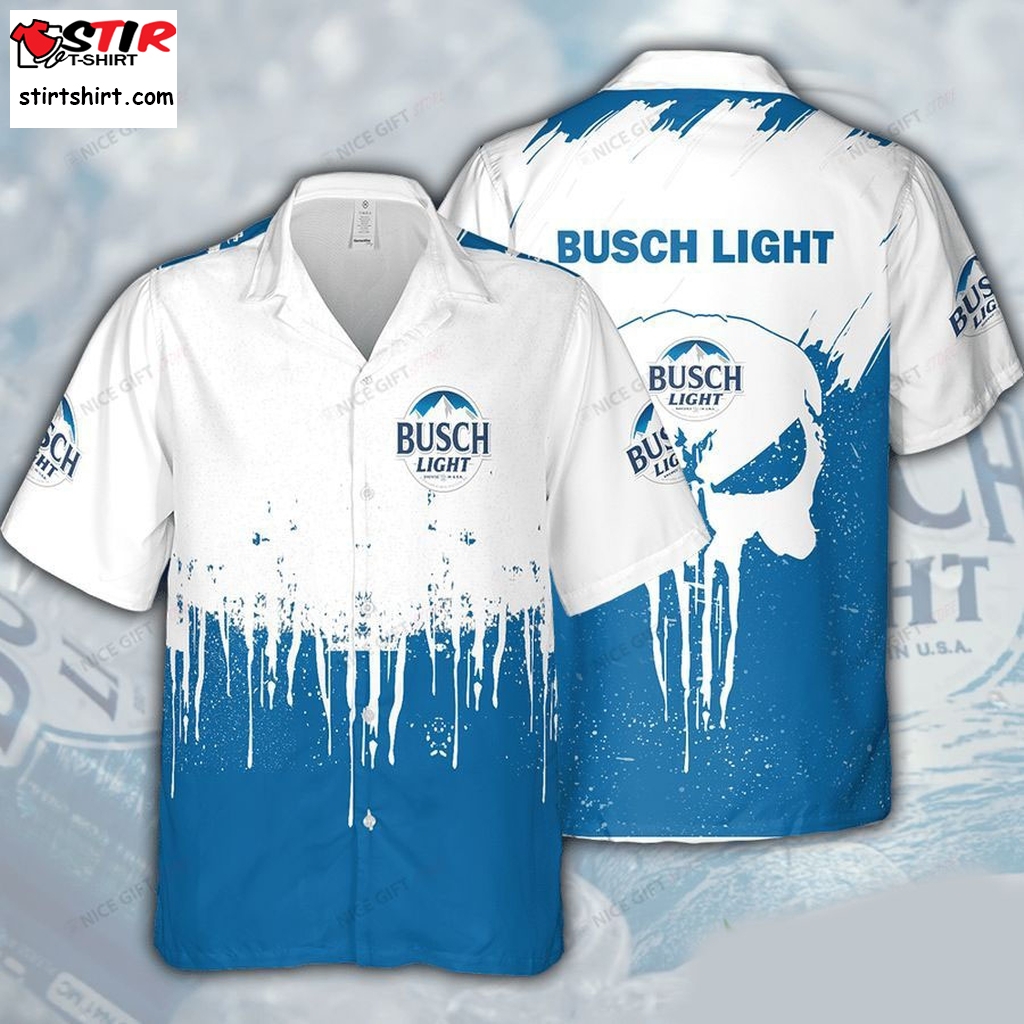 Busch Light Color Drop Blue Hawaii 3D Shirt  s Blue