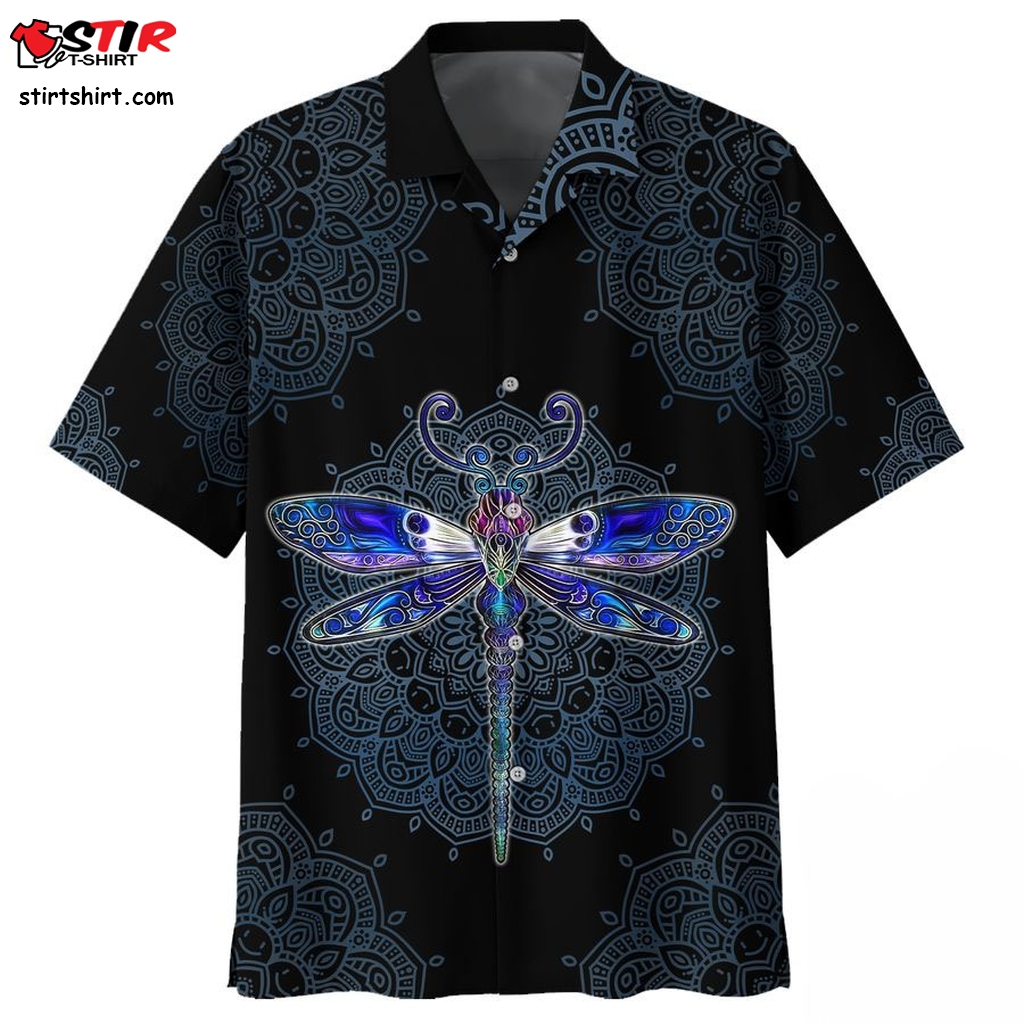 Butterfly Black And Blue Patterns Hawaiian Shirt