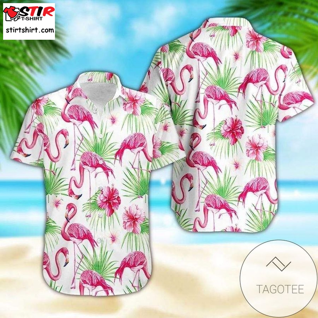 Buy Hawaiian Aloha Shirts Flamingo Pink Pattern 2501Dh   Pink