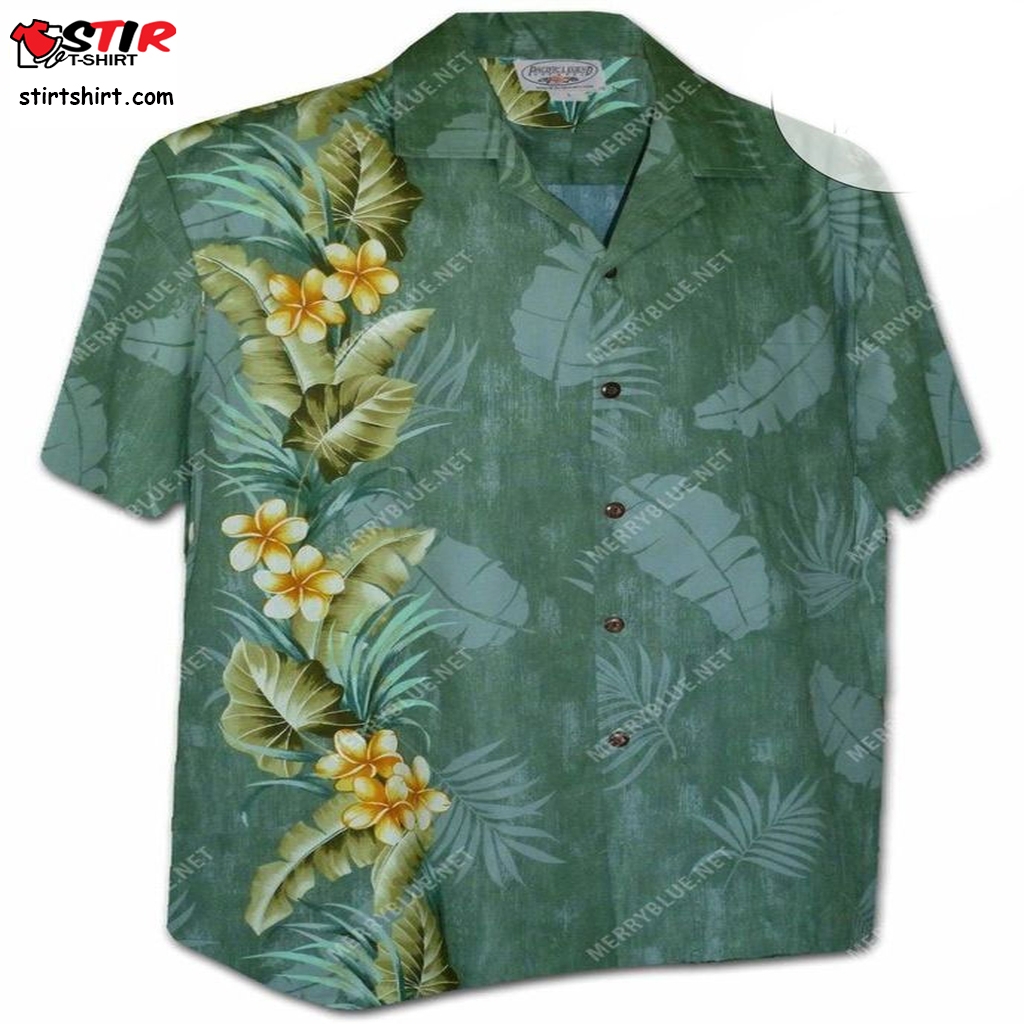 Buy Pacific Legend Tropical Plumeria Single Panel Mens Authentic Hawaiian Shirt 2023S