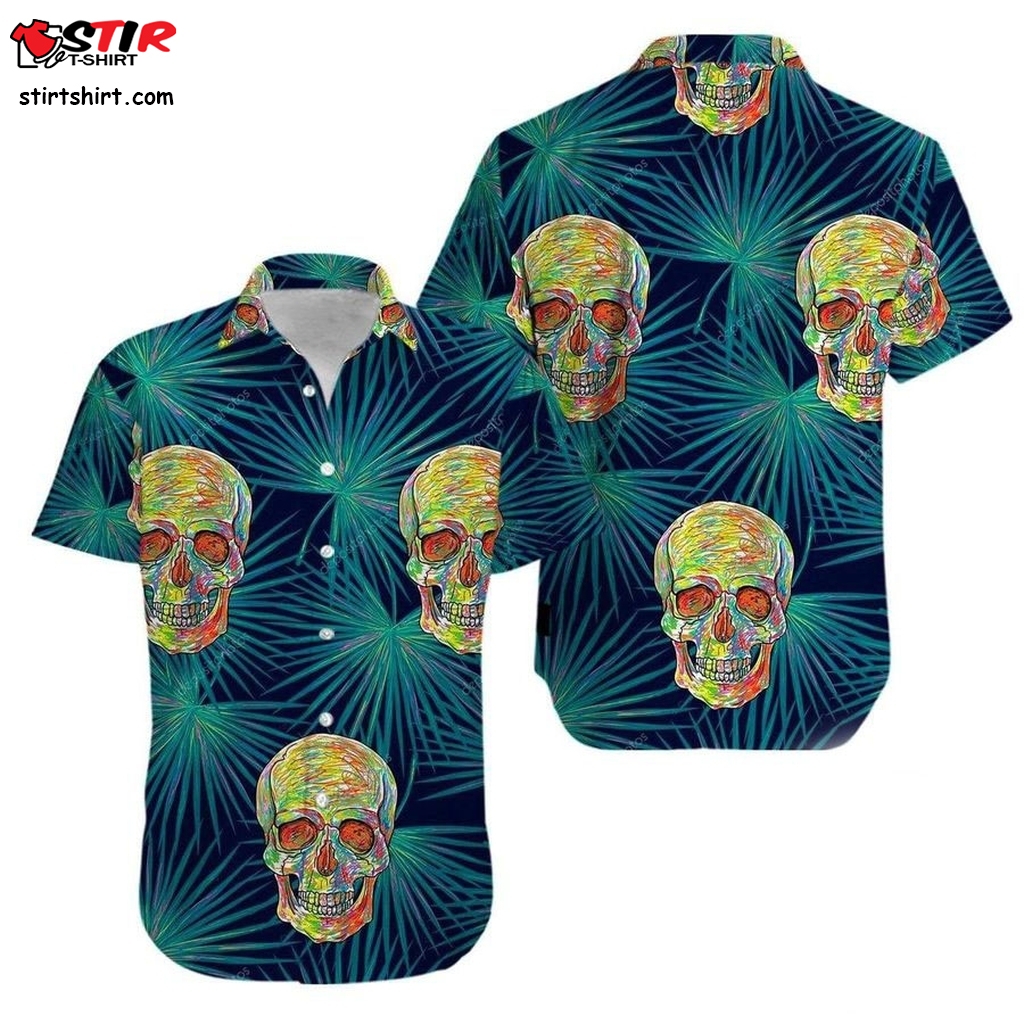 Buy Skull Tropical Green Hawaiian Aloha Shirts V  s Green