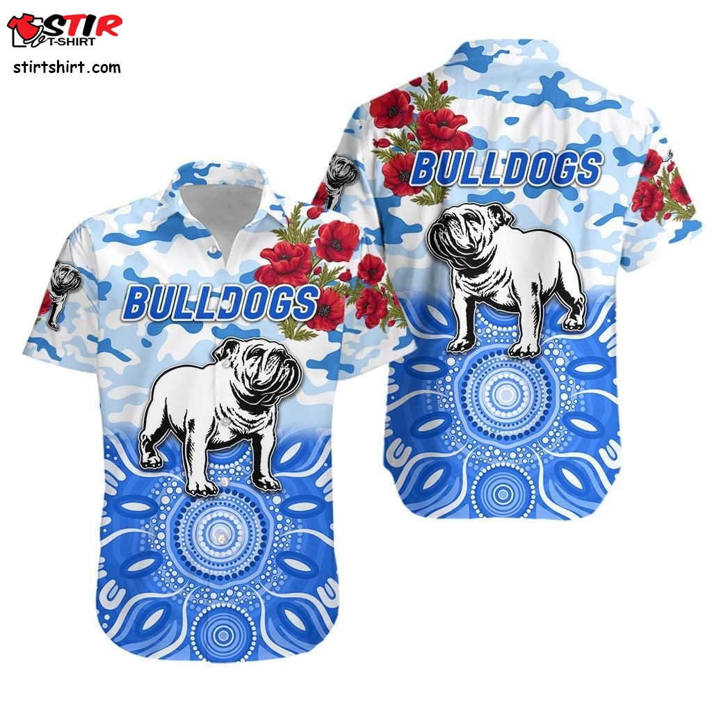 Canterbury   Bankstown Bulldogs  Hawaiian Shirt Indigenous Vibes   White Lt8  Uniqlo 