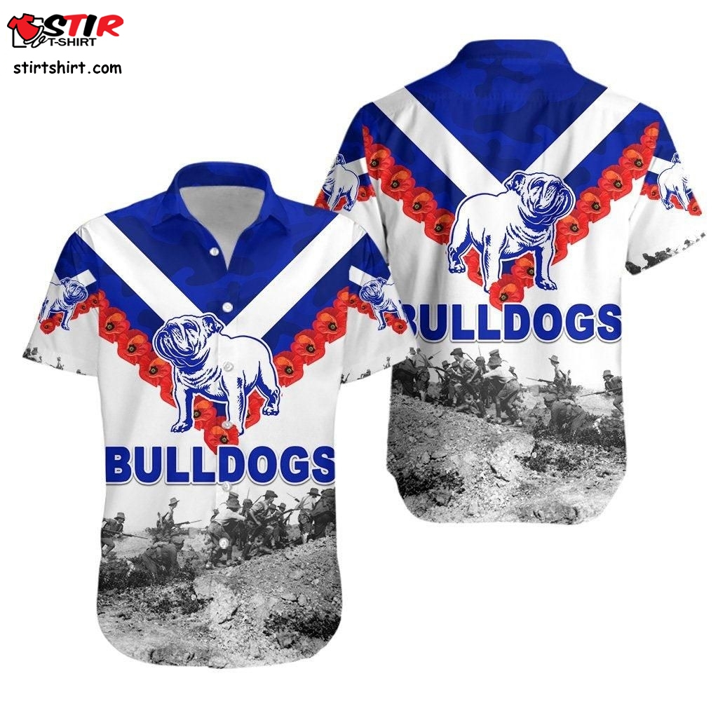 Canterbury   Bankstown Bulldogs Hawaiian Shirt  Original  Hurley 