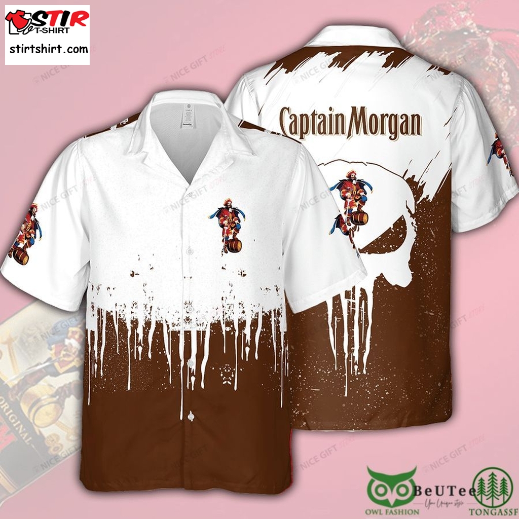 Captain Morgan Color Drop Brown Hawaii 3D Shirt  Captain Morgan 