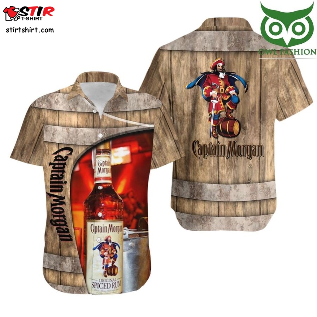 Captain Morgan Original Spiced Rum Hawaiian Shirt  Captain America 