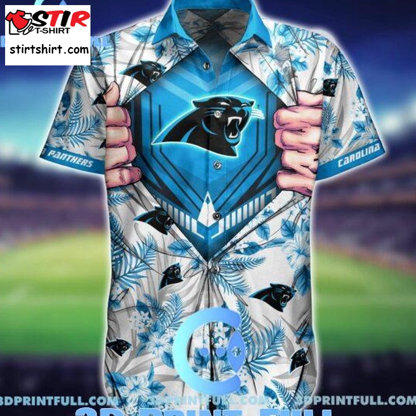 Carolina Panthers Hawaiian Shirt Short 8  Carolina Panthers 
