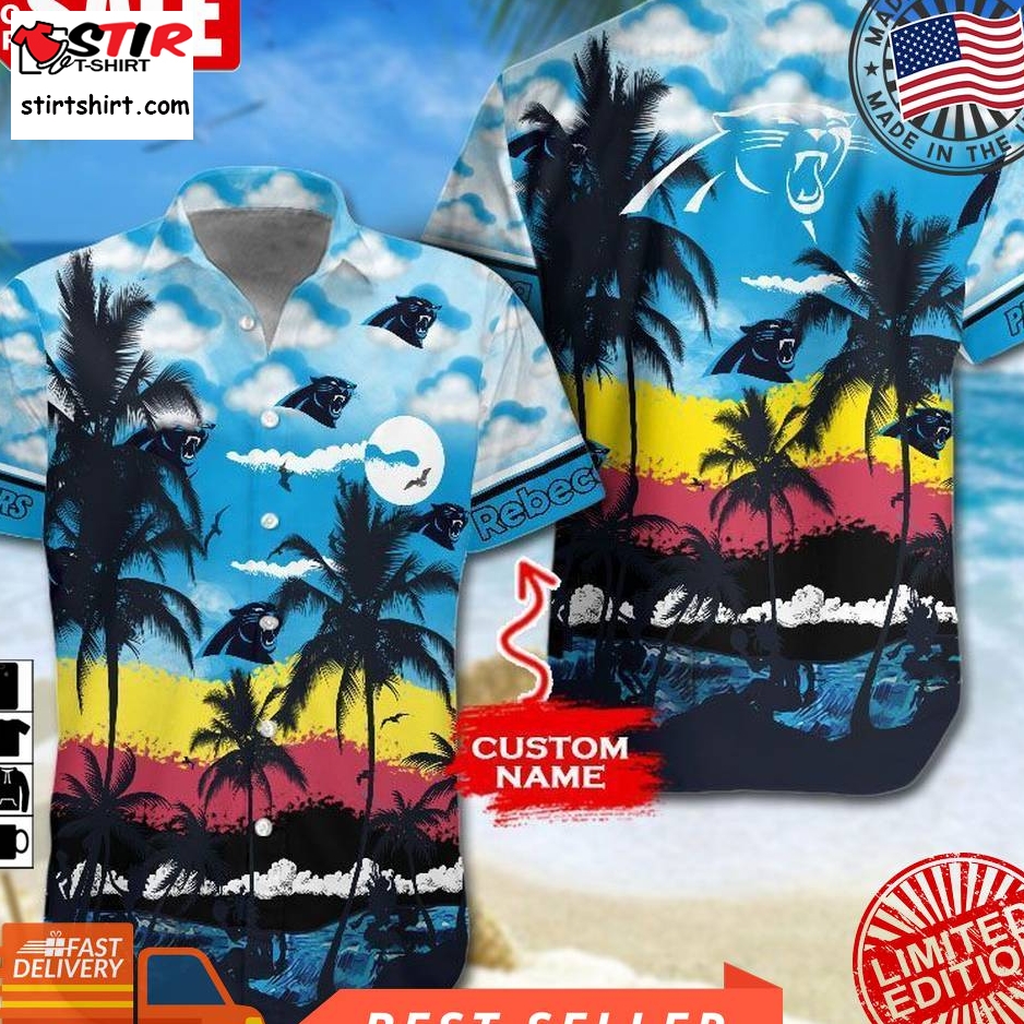 Carolina Panthers Nfl Gift For Fan Personalized Hawaiian Graphic Print Short Sleeve Hawaiian Shirt H97  Carolina Panthers 