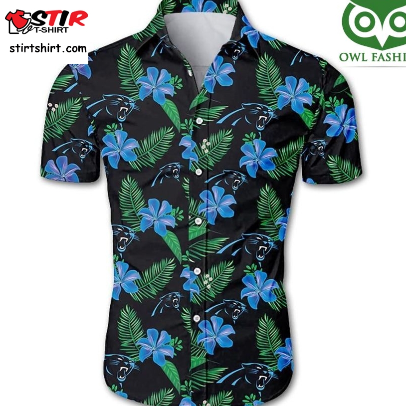Carolina Panthers Tropical Flower Hawaiian Shirt  Costume With 