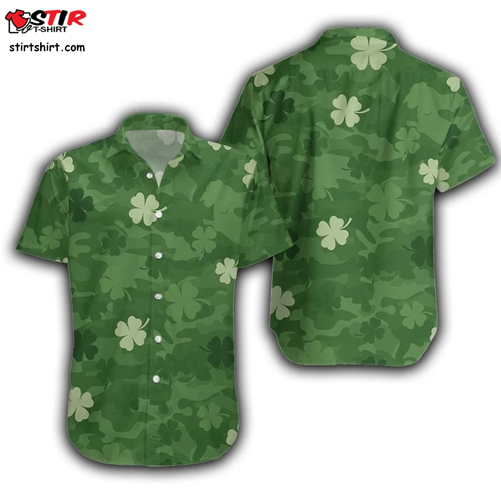 Check Out This Awesome Amazing Shamrock Camo Pattern Saint Patrick Green Hawaiian Aloha Shirts 02032  Hurley 