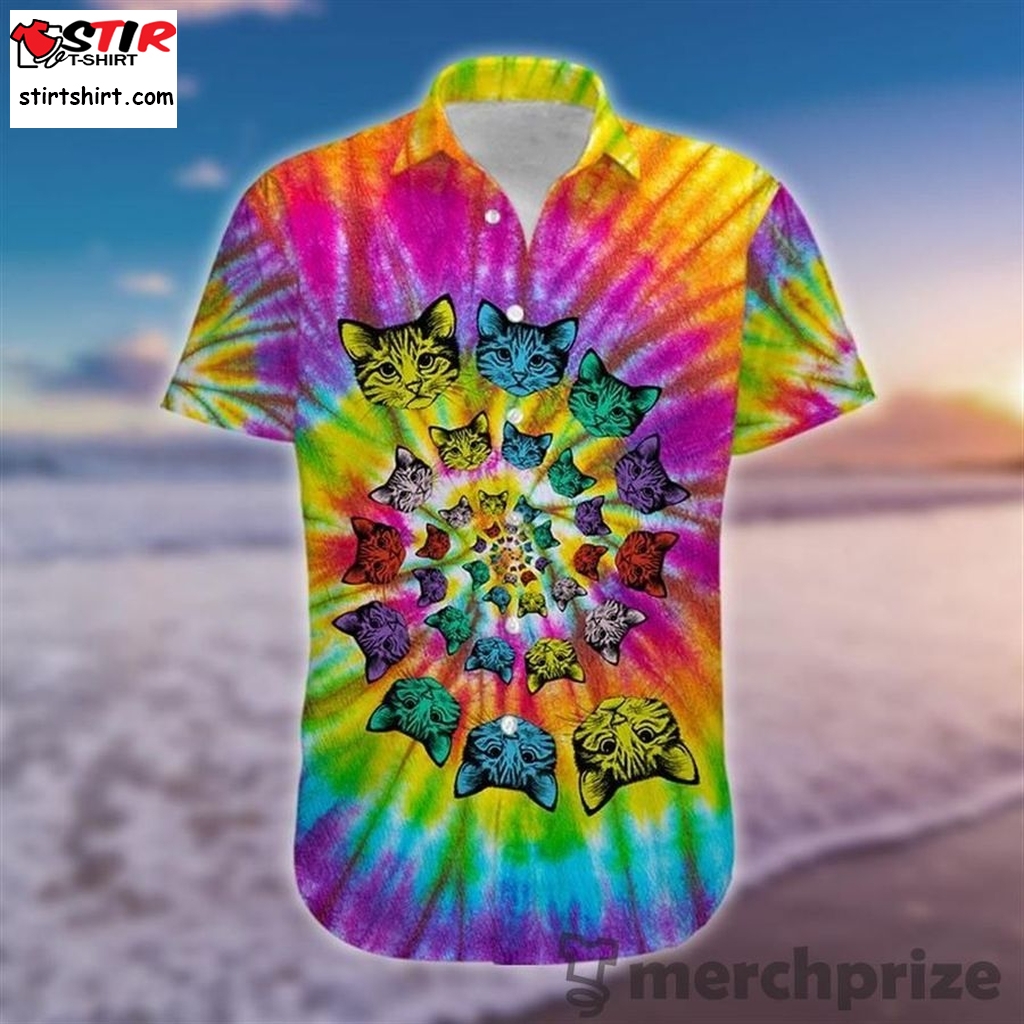 Check Out This Awesome Hawaiian Aloha Shirts Awesome Cat Tie Dye 2912H  This Is My 