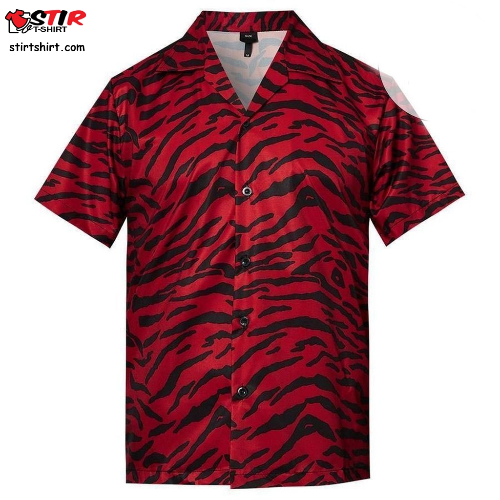 Check Out This Awesome Mens Hawaiian Black Red Leopard