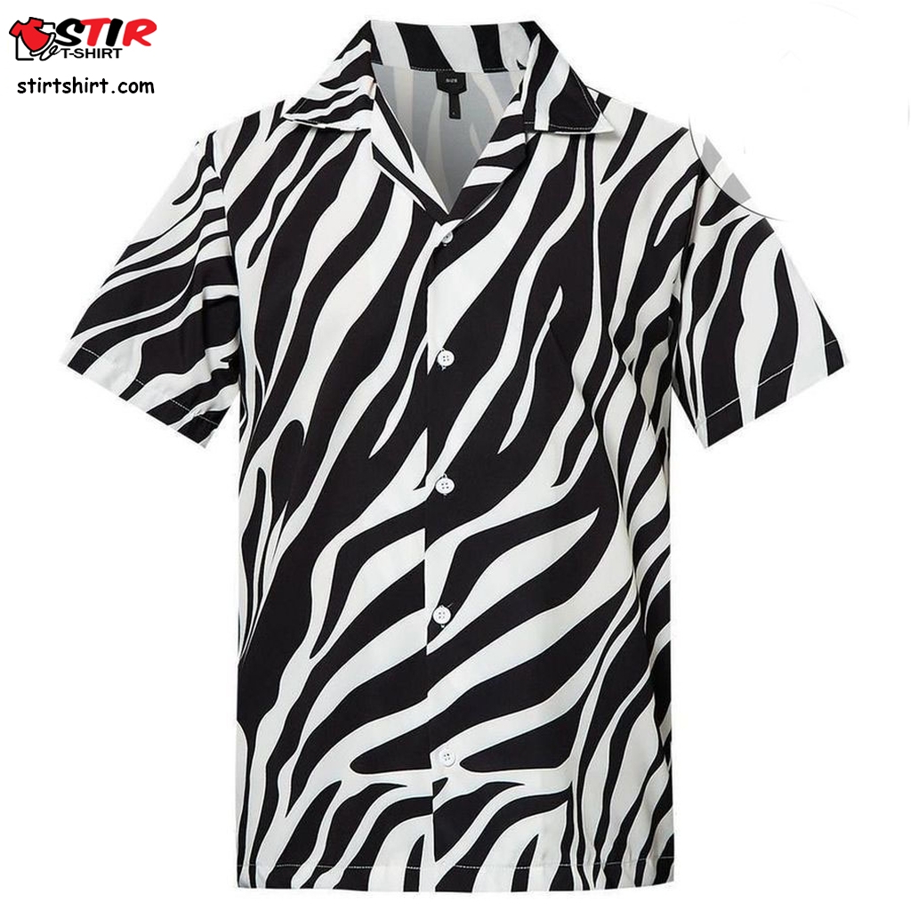 Check Out This Awesome Mens Hawaiian Black White Leopard