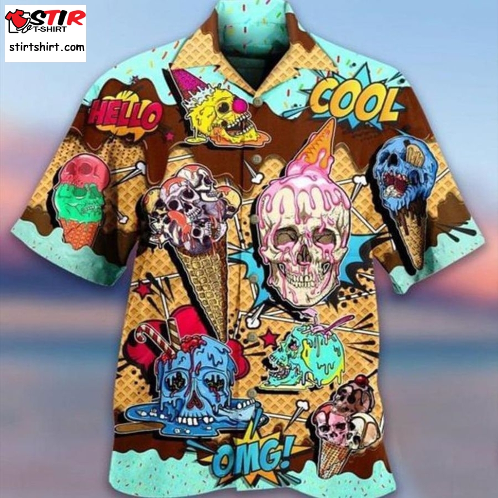 Chemise Skull Hawaiian Shirt Pre13464, Gun Hawaiian Shirts, Gift Shirts, Graphic Tee  Gun s