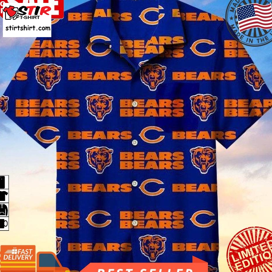 Chicago Bears Nfl Print Unisex Hawaiian Graphic Print Short Sleeve Hawaiian Shirt Size S   5Xl  Chicago Bears 