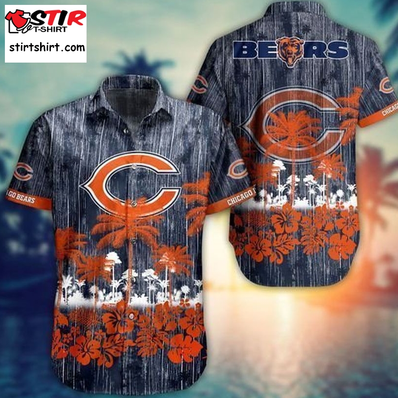 Chicago Bears Orange Tree Hawaiian Shirt  Chicago Bears 