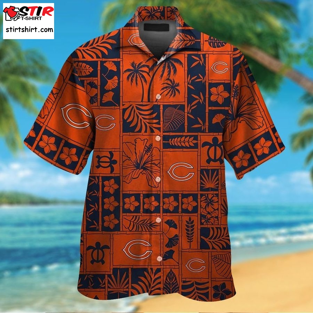 Chicago Bears Short Sleeve Button Up Tropical Aloha Hawaiian Shirts For Men Women  Chicago Bears 