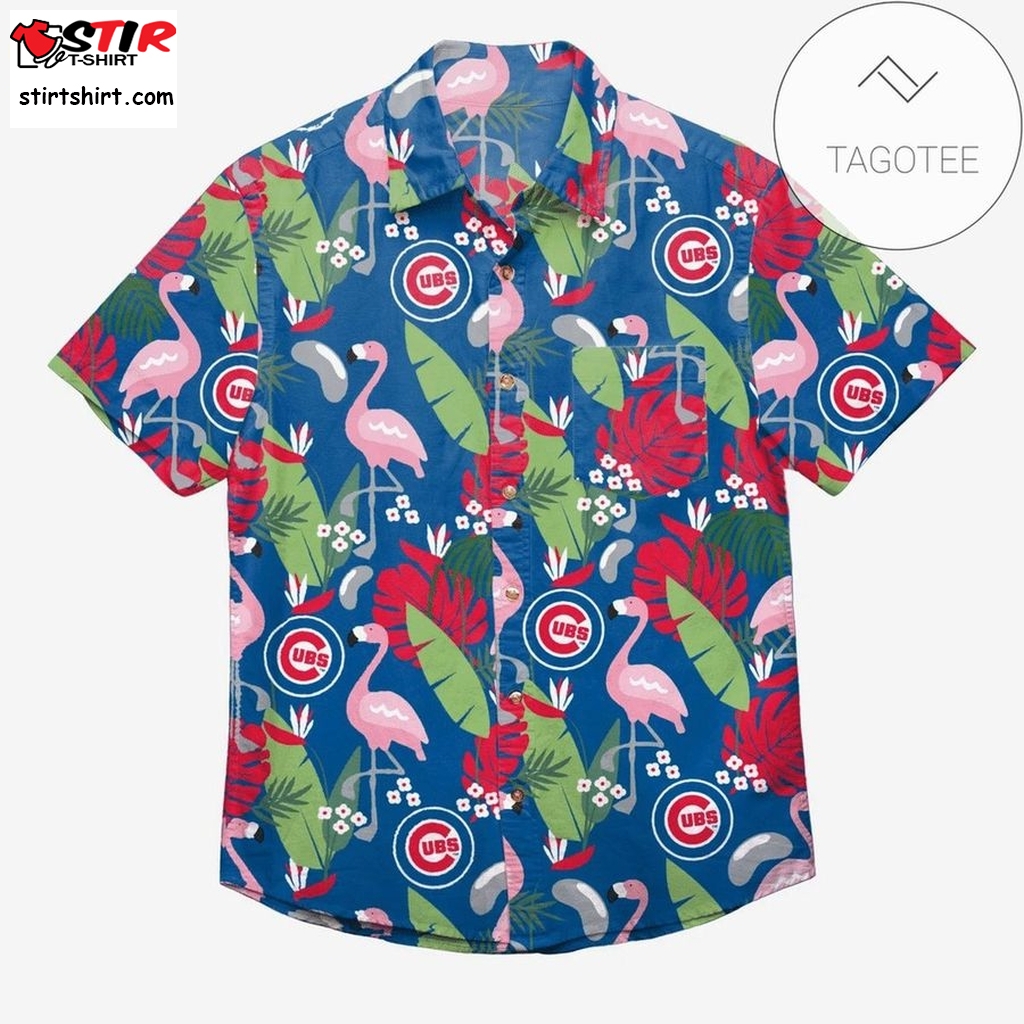 Chicago Cubs Flamingo Floral Authentic Hawaiian Shirt 2023  Cubs  Mens