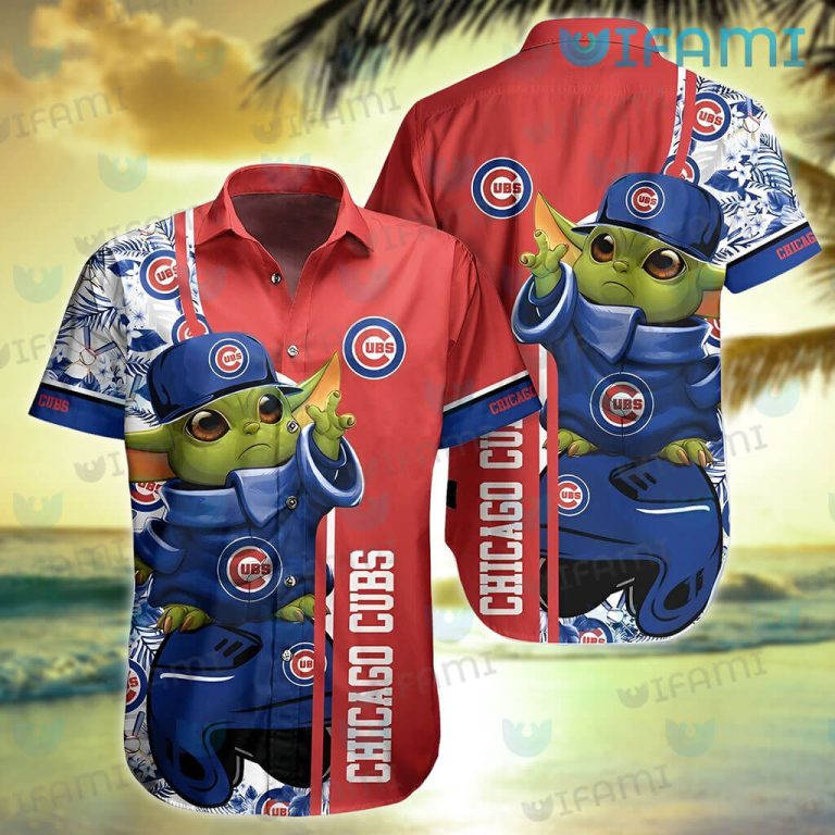 Chicago Cubs Hawaiian Shirt Baby Yoda Tropical Flower Cubs Present  768X768jpeg - StirTshirt
