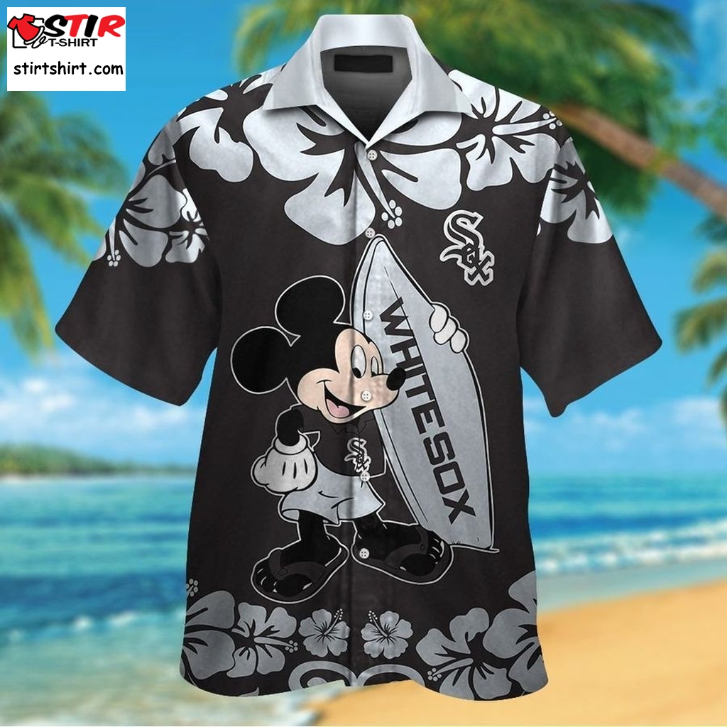 Chicago White Sox Mickey Mouse Short Sleeve Button Up Tropical Aloha Hawaiian Shirts For Men Women