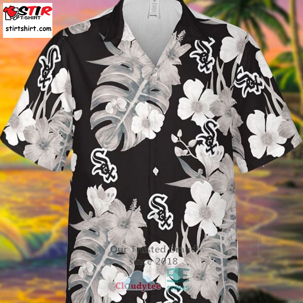 White Sox Hawaiian Shirt Hibiscus Tropical Leaf Chicago White Sox