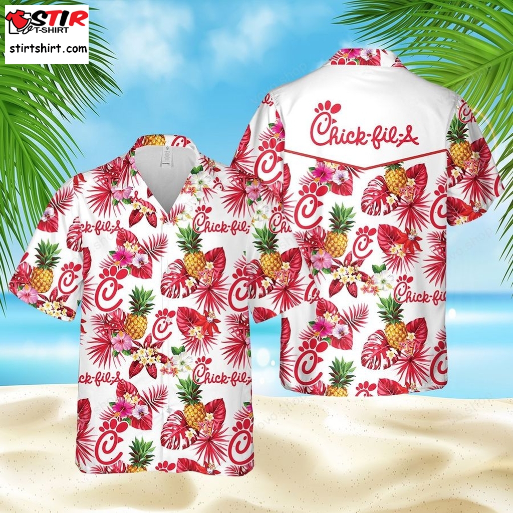 Chick Fil A Pineapple Hawaiian Shirt And Summer Shorts  Chick Fil A 