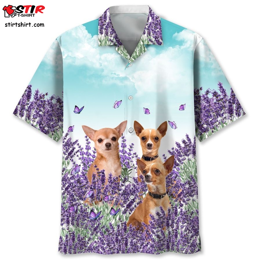 Chihuahua Lavender Hawaii Shirt  90's 