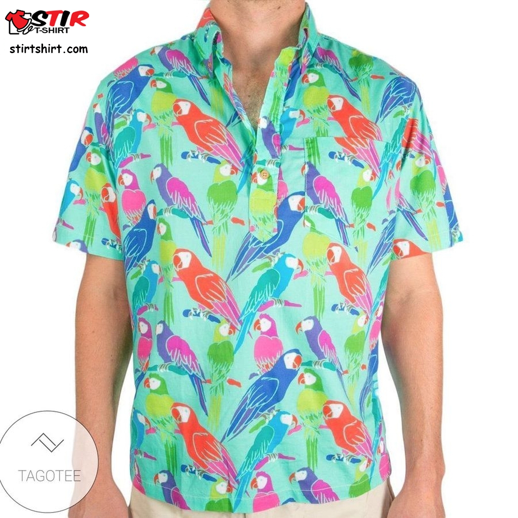 Chubbies Parrots Pattern Hawaiian Shirt  Chubbies 