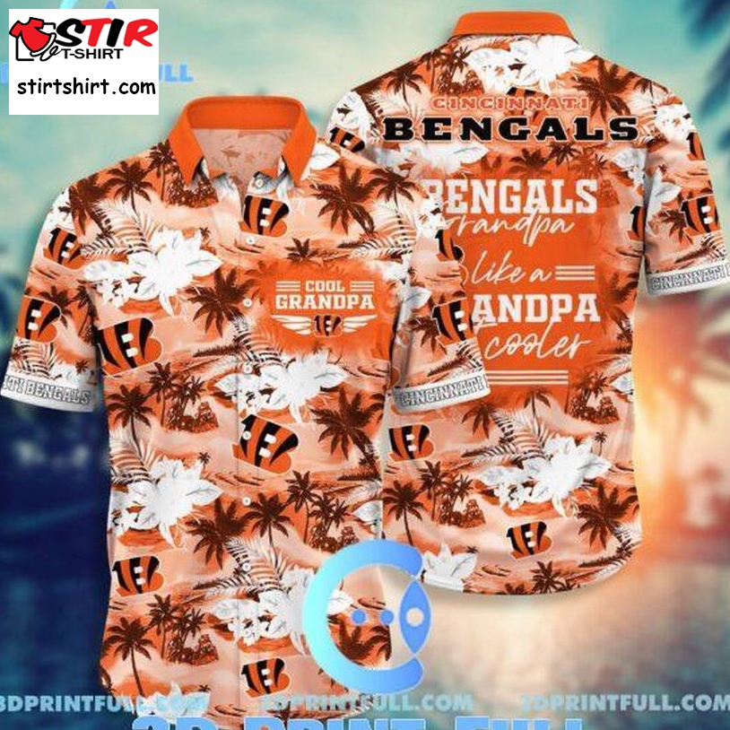 Cincinnati Bengals Hawaiian Shirt For Grandparent  Cincinnati Bengals 