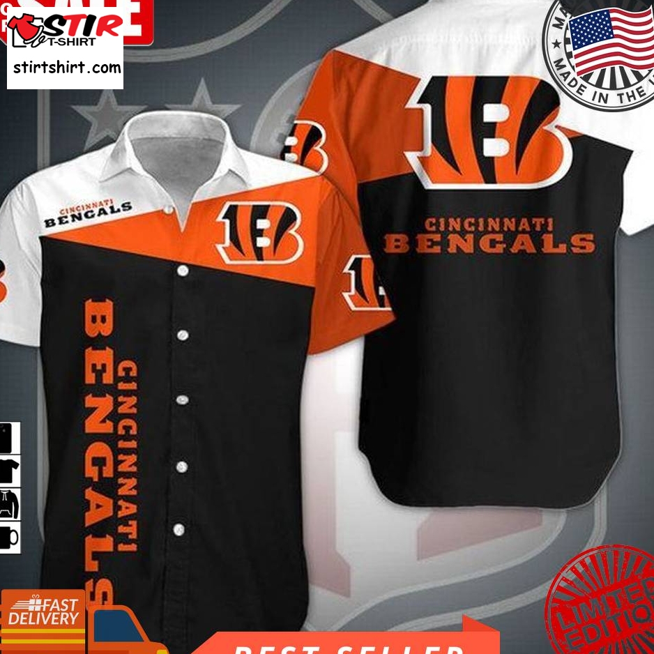 Cincinnati Bengals Nfl Gift For Fan Football Graphic Print Short Sleeve Hawaiian Shirt L98  Cincinnati Bengals 