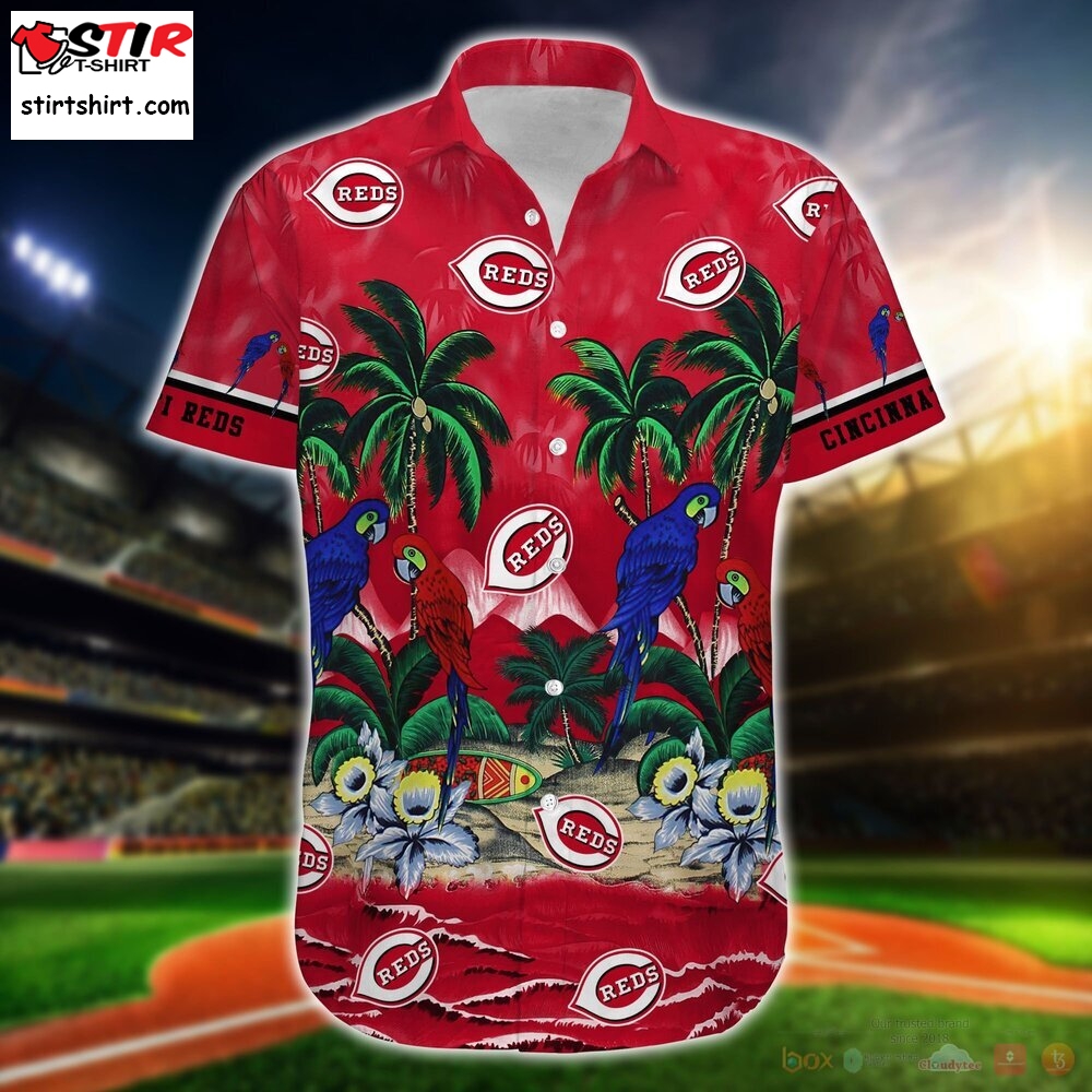 Cincinnati Reds Parrot Island Mlb Hawaiian Shirt And Shorts  Cincinnati Reds 