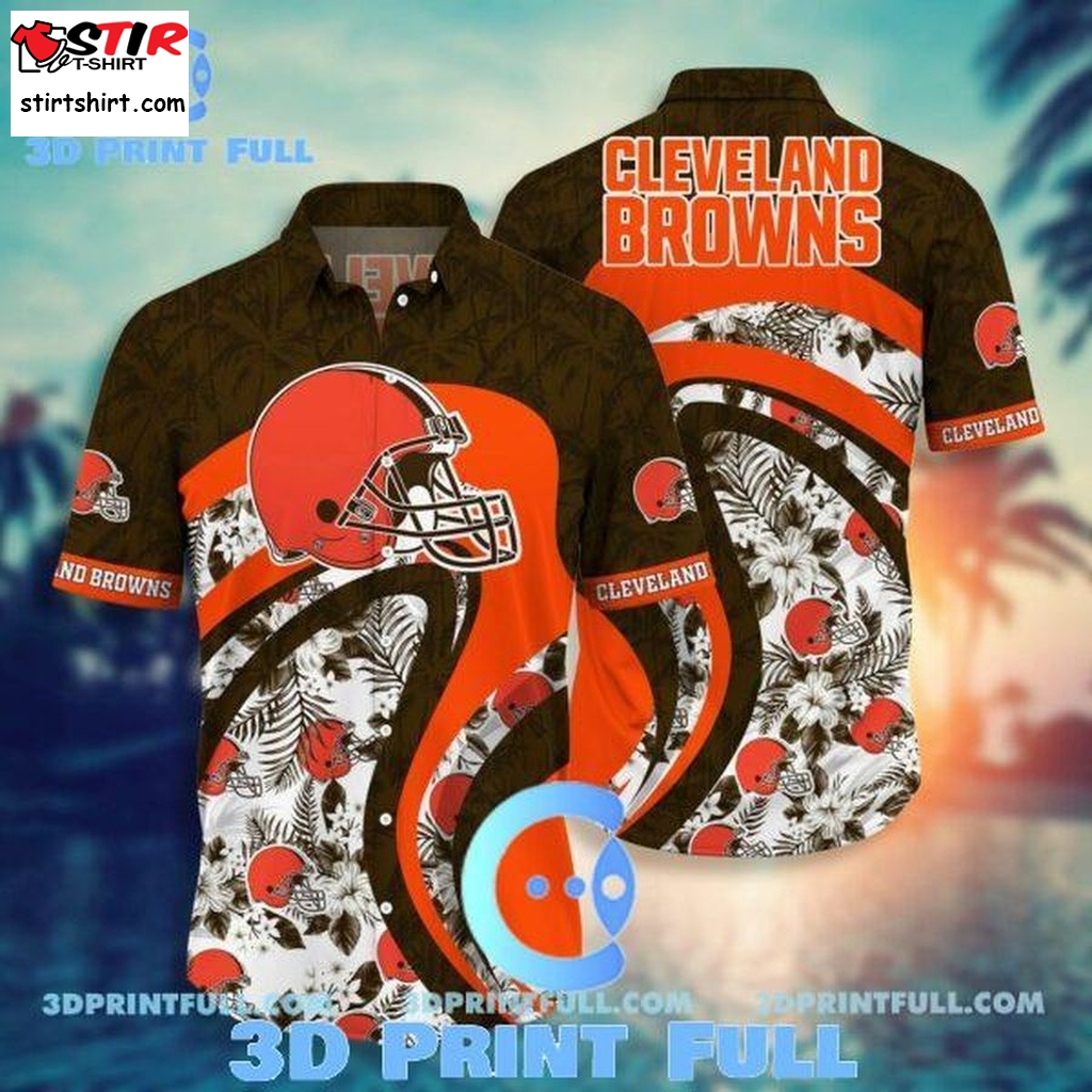 Cleveland Browns Hawaiian Shirt Style Hot Trending  Brown 
