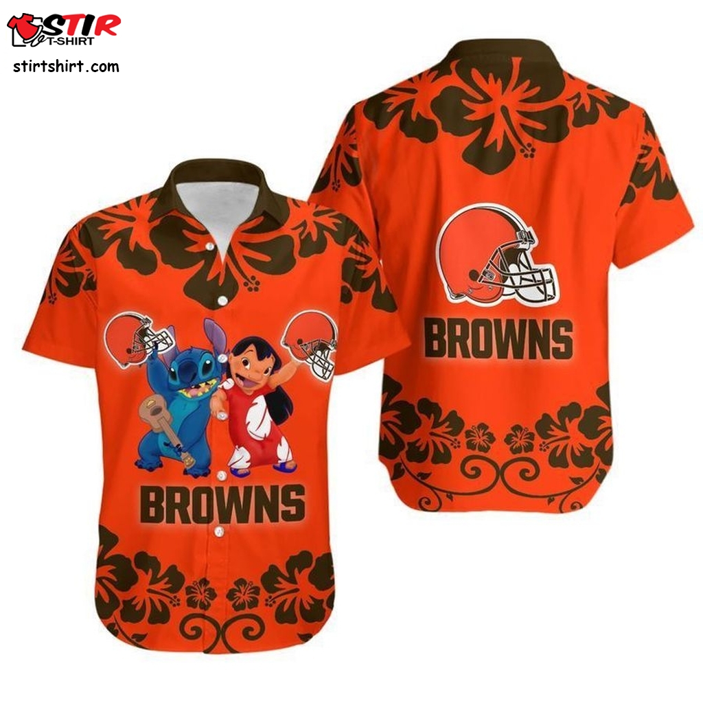 Cleveland Browns Lilo And Stitch Hawaii Shirt And Shorts Summer Collection H97  Stitch In 