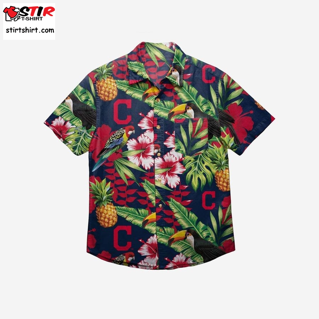 Chicago Cubs Red Blue Logo Hawaiian Shirt s Red - StirTshirt