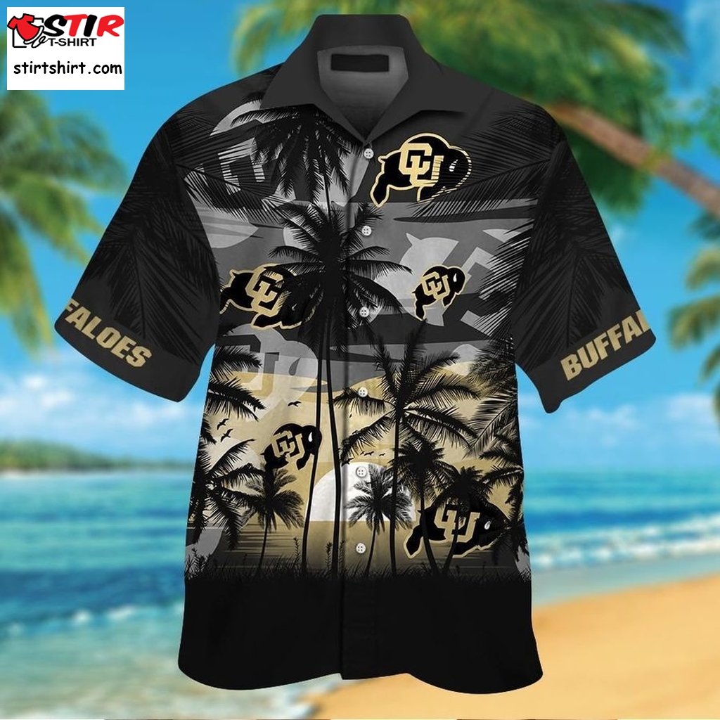 Colorado Buffaloes Short Sleeve Button Up Tropical Aloha Hawaiian Shirts For Men Women Shirt   Converse