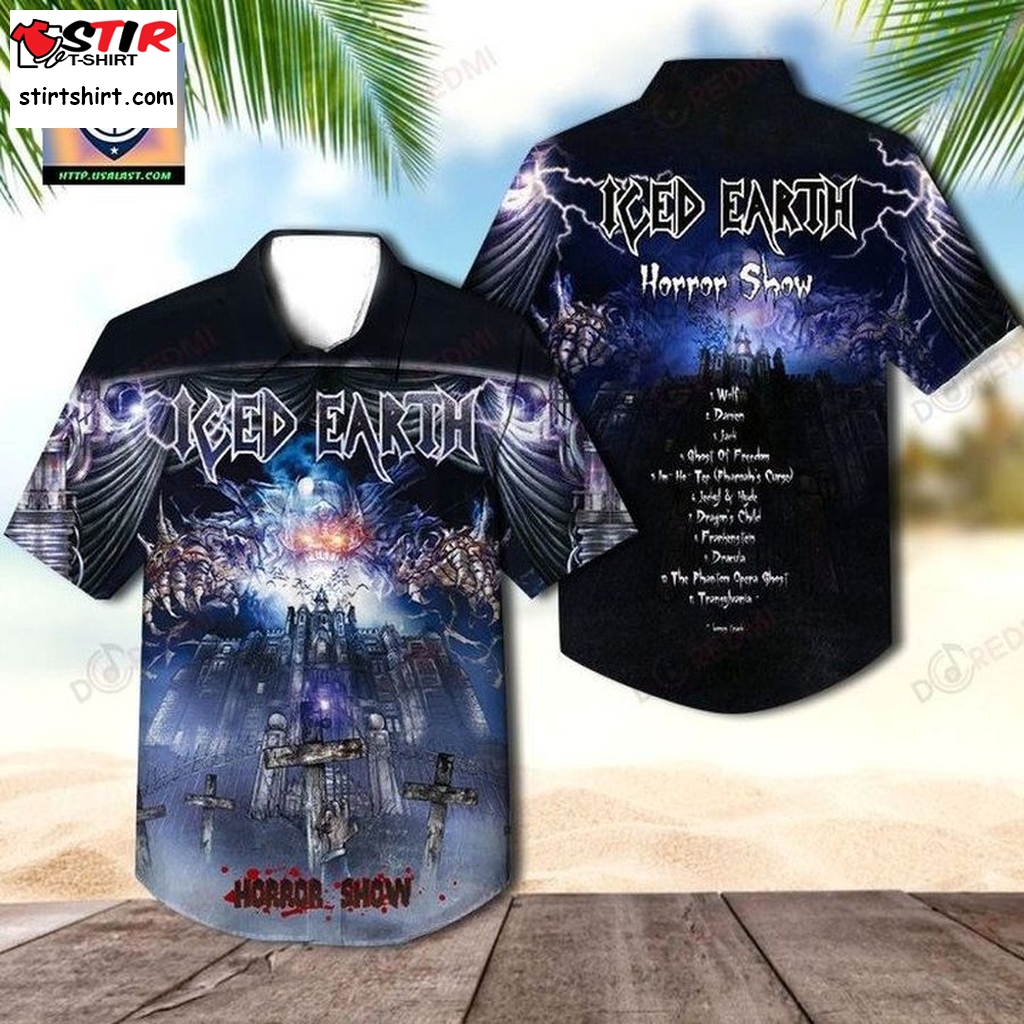 Cool Iced Earth Horror Show Album Hawaiian Shirt  Cool 