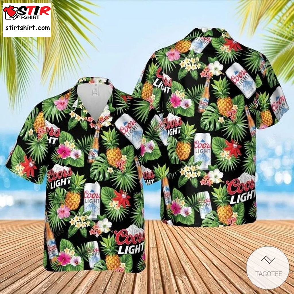 Coors Light Aloha Hawaii Style Summer Hawaiian Shirt  Coors 