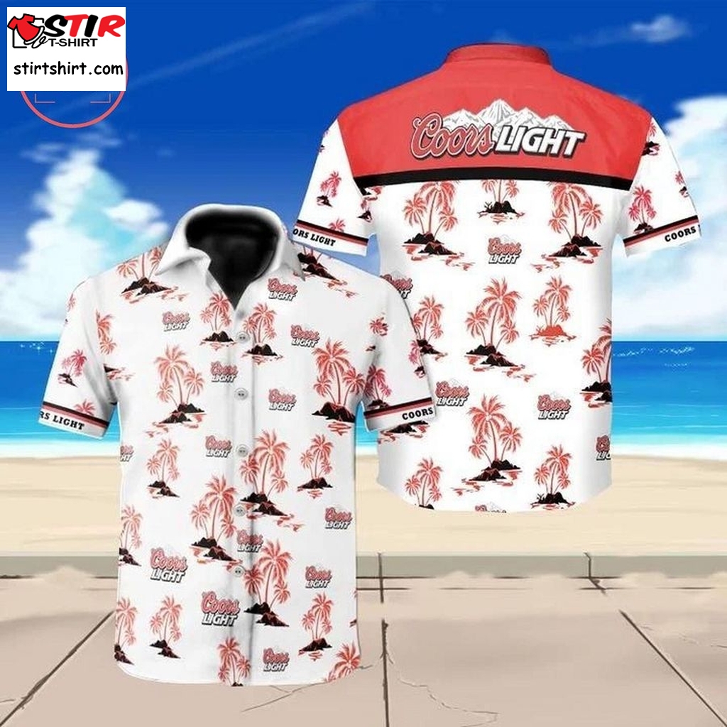 Coors Light Hawaiian Shirt Summer Button Up  Coors 