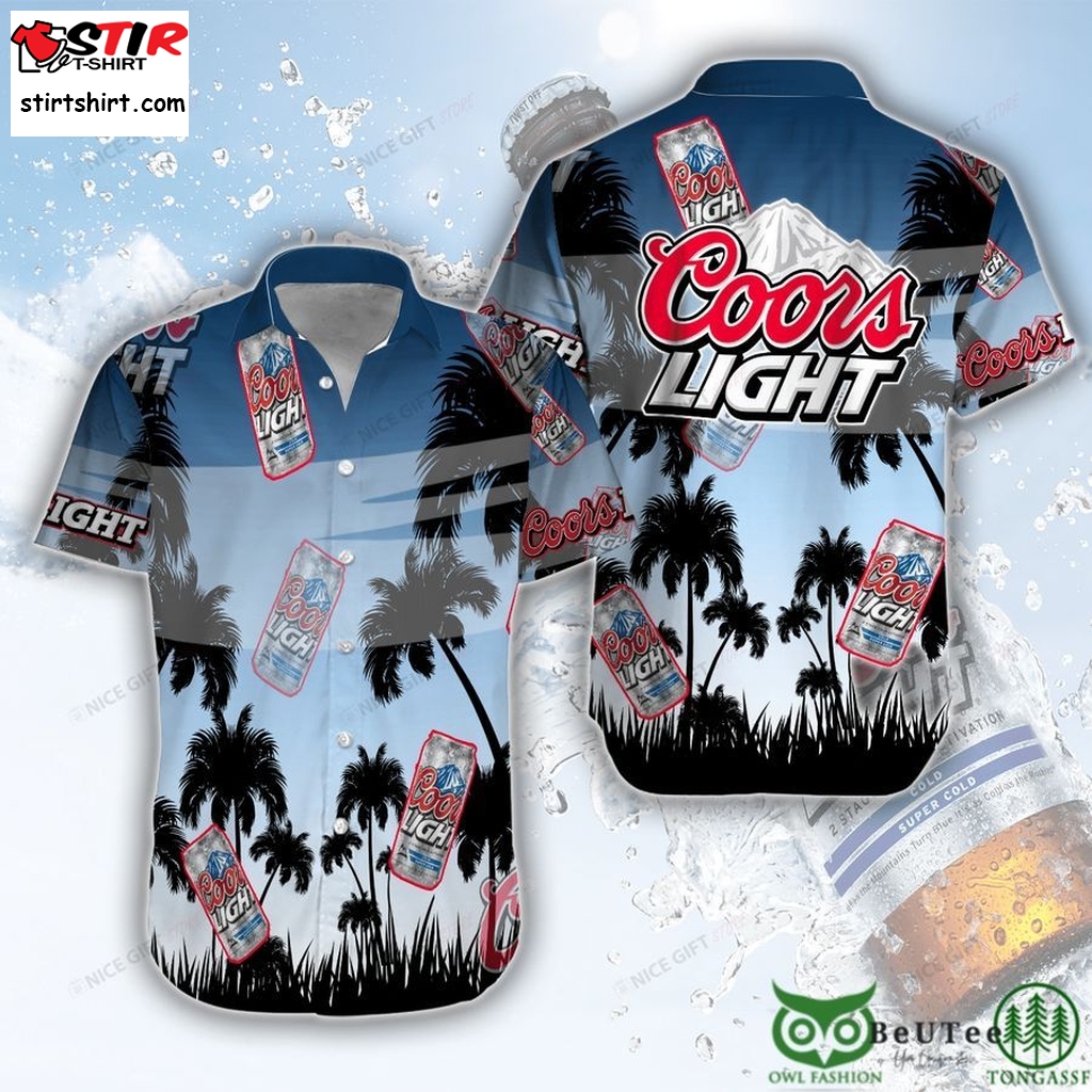 Coors Light Palm Tree Beer Can Hawaii 3D Shirt  Coors 