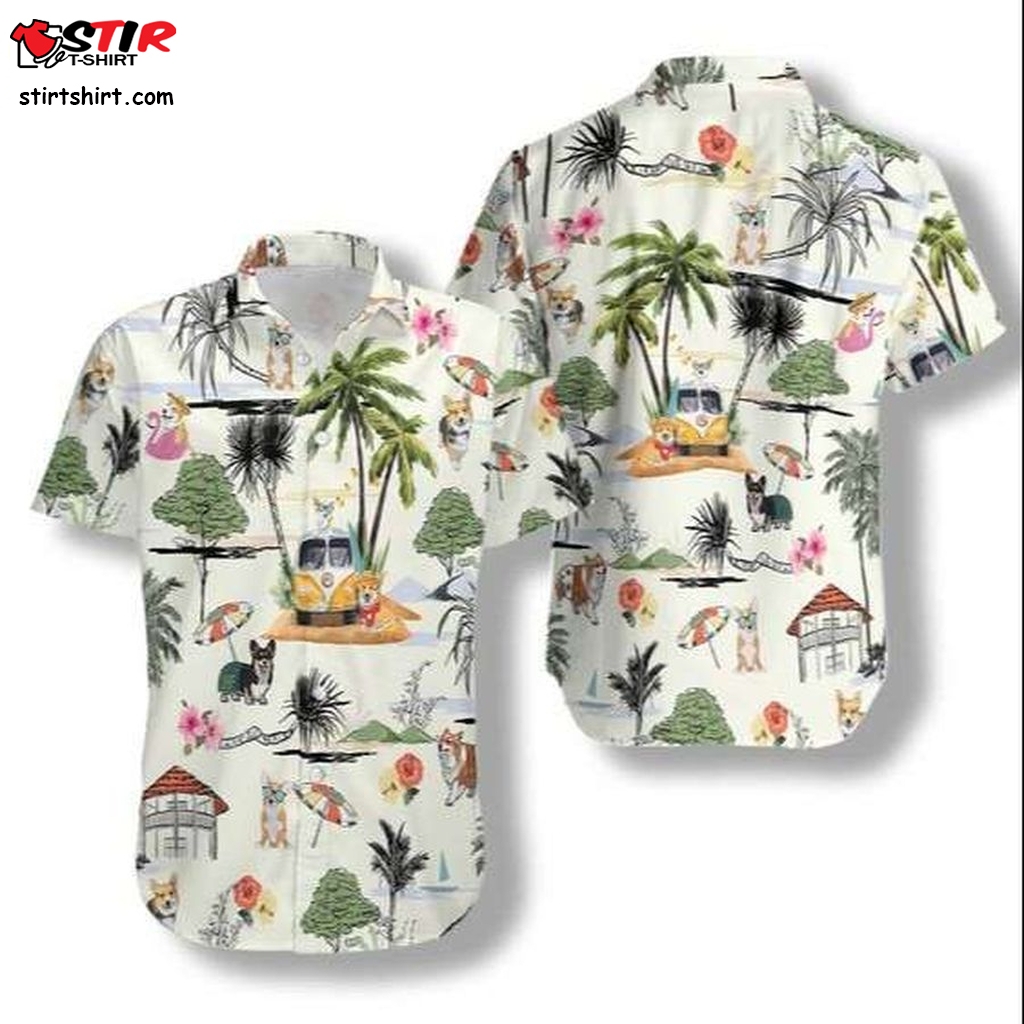 Corgi Beach Hawaiian Shirt   Operator