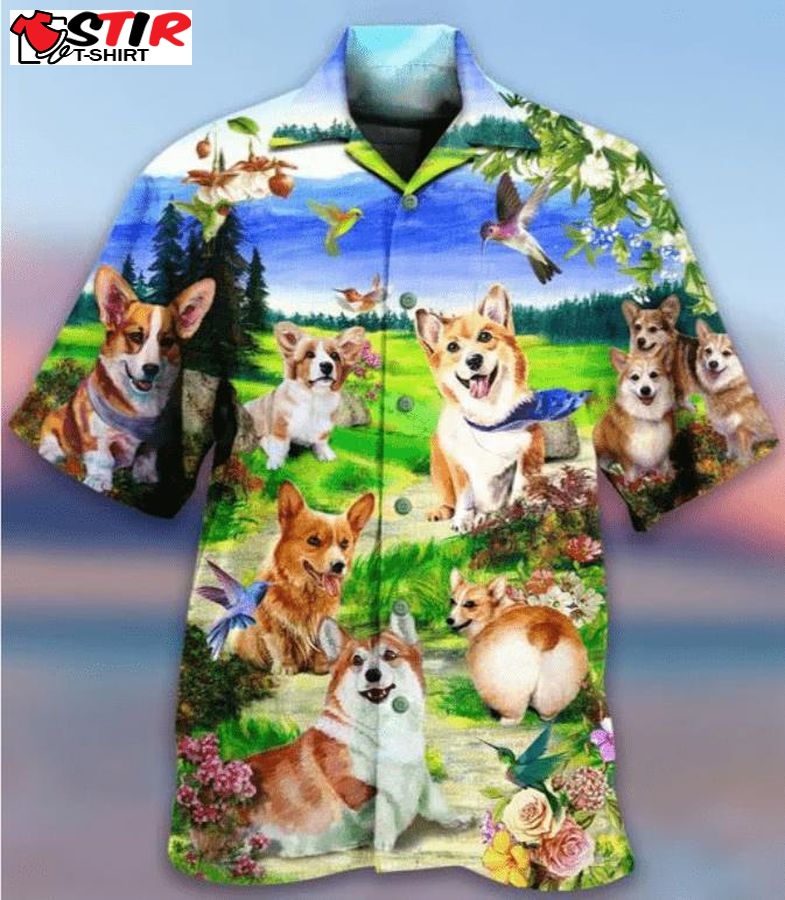 Corgi Cute Dog Hawaiian Shirt Pre10191, Hawaiian Shirt,  Funny Shirts, Gift Shirts, Graphic Tee