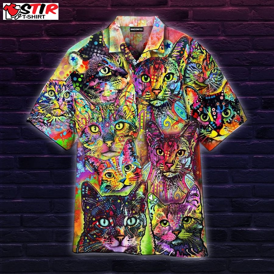 Corlorful Cats Hawaiian Shirt Pre10694, Hawaiian Shirt,  Funny Shirts, Gift Shirts, Graphic Tee