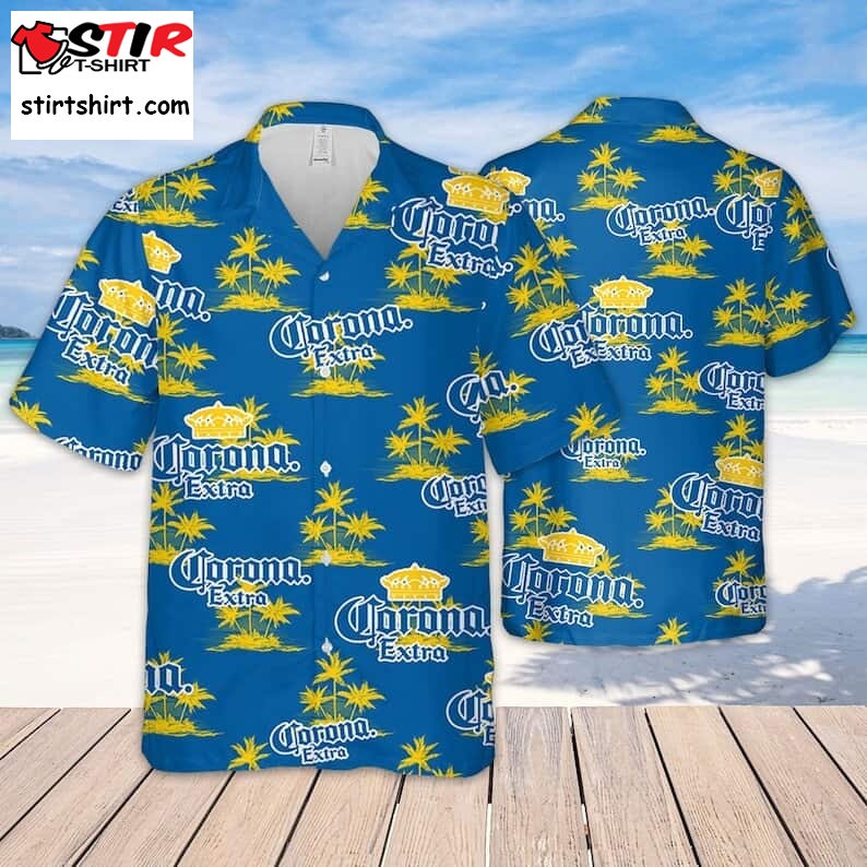 Corona Extra Island Pattern Hawaiian Shirt Gift For Beach Vacation  Ucla 
