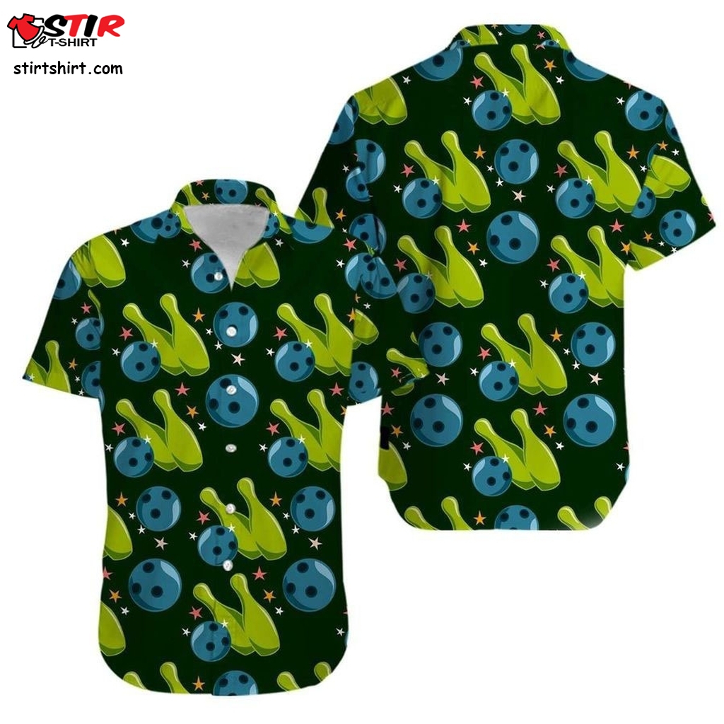 Cover Your Body With Amazing Bowling Strike Green Hawaiian Aloha Shirts V  s Green