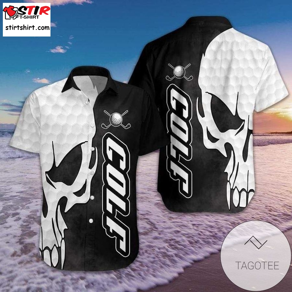 Cover Your Body With Amazing Bw Golf Skull Unisex Authentic Hawaiian Shirt 2023 040321L