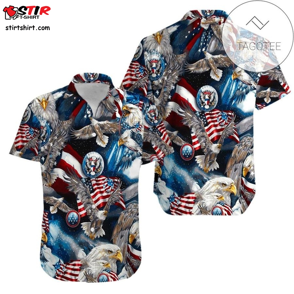 Cover Your Body With Amazing Eagles Patriotic Usa American Flags Aloha Authentic Hawaiian Shirt 2023S V   With Jeans