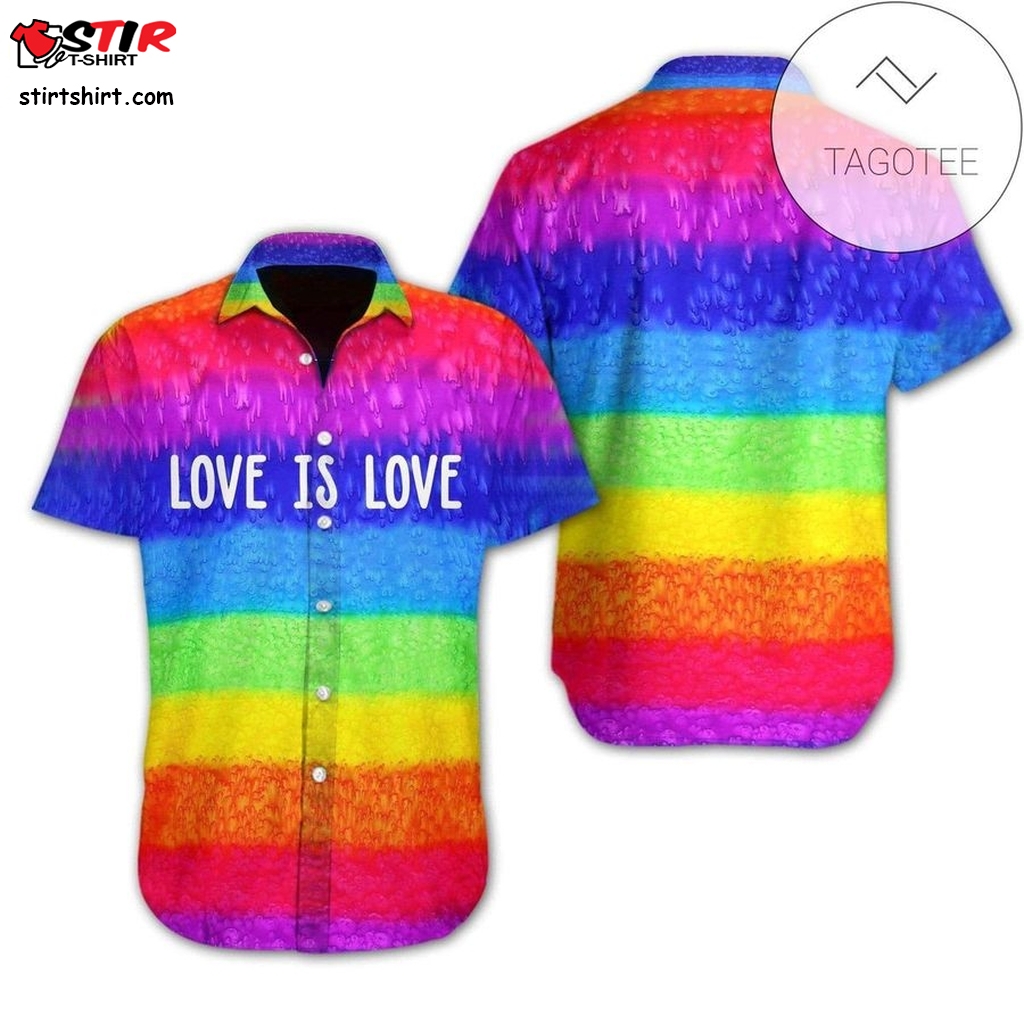 Cover Your Body With Amazing Love Is Love Rainbow Flag Lgbt Full Authentic Hawaiian Shirt 2023S   With Skulls