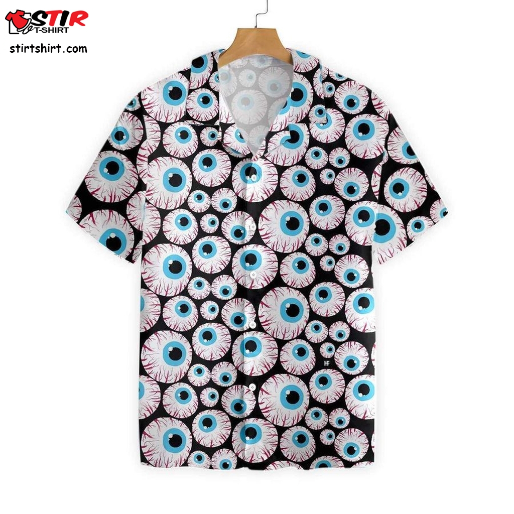 Creepy Eyeballs 3D All Over Print Summer Button Design For Halloween Hawaii Shirt  Sandlot 