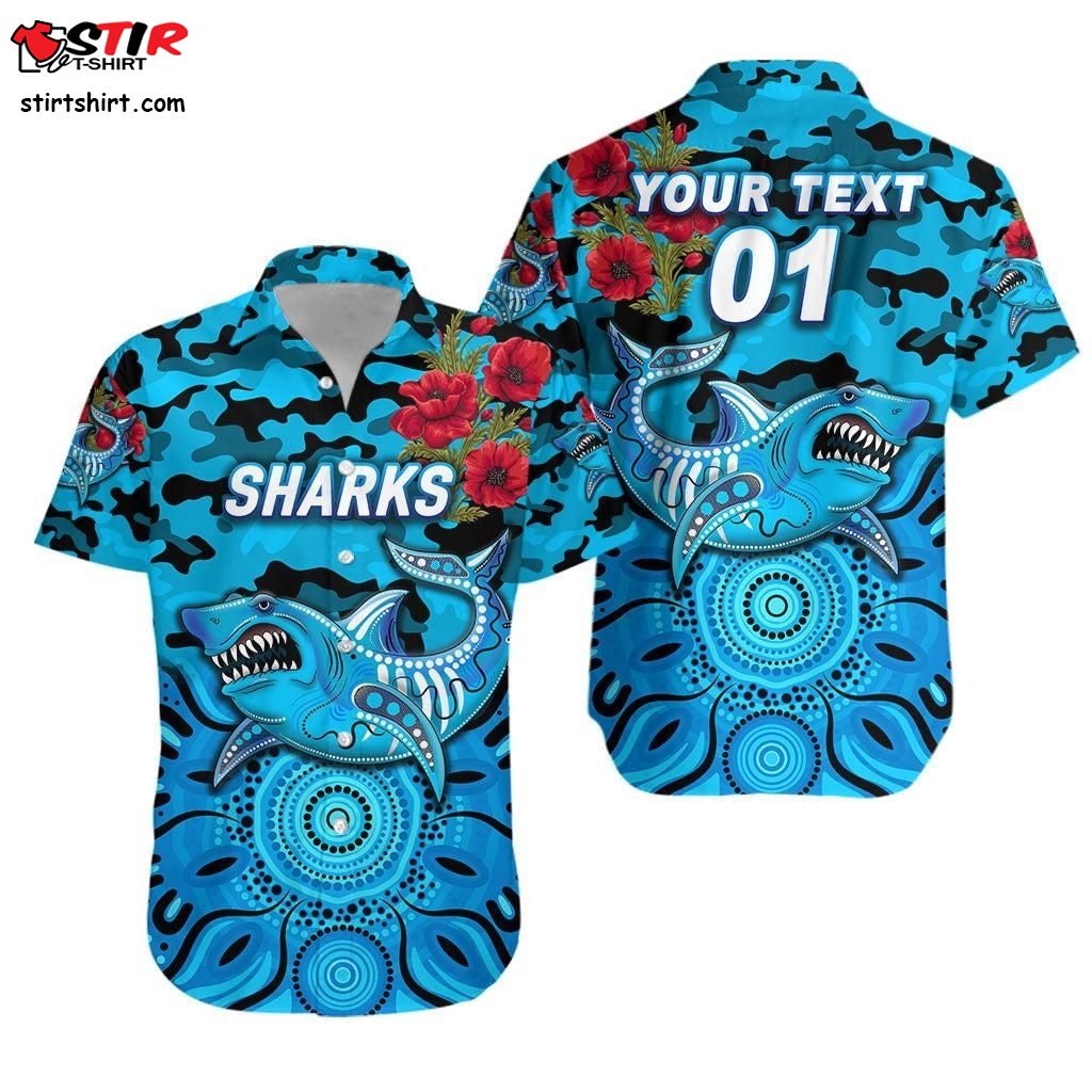 Cronulla   Sutherland Sharks  2023 Hawaiian Shirt Indigenous Vibes Lt8_1  Stussy Wavy 