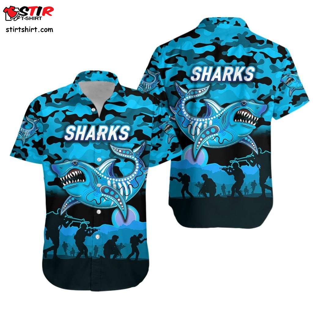 Cronulla   Sutherland Sharks  Hawaiian Shirt Simple Style   Black Lt8  Polo Ralph Lauren 
